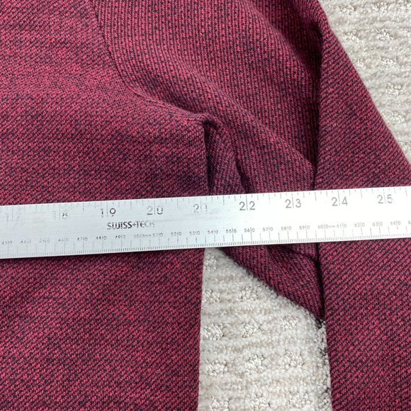Robert Graham Sweater Men Extra Large XL Burgundy Knit 1/4 Zip Embroidered Cozy - Picture 8 of 9